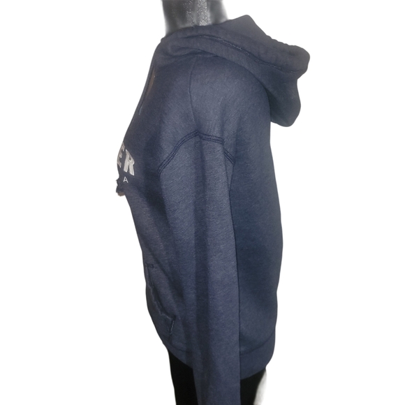 Hollister Navy Blue Pullover Logo Front Hoodie XS - Picture 4 of 6